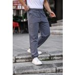 Viking's Line Füme Renk Erkek Yazlık Keten Karışımı Relaxed Pantolon - Füme