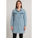 viking's line Kadın Oversize Kot gömlek Rahat Kalıp Jeans