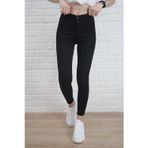 Viking's Line Kadın Siyah Yüksel Bel Likralı Dar Kesim Toparlayıcı Skinny Jean Kot Pantalon