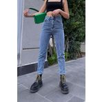 Viking's Line Mavi Kar Yıkama Yüksek Bel Likralı Esnek Kot Pantolon