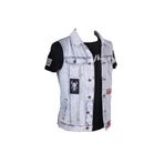 viking's line Vikings Jeans Erkek Denim Buz Mavi Armalı Kot Yelek 83560