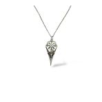 Vikings Odin Ve Raven Figürlü Unisex Kolye – 60 Cm Zincirli İskandinav Mitolojisi Takısı