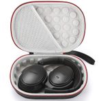 Vikisda Bose QuietComfort 35 (Seri II), QC35, QC25, QC15 Kablosuz Kulaklık Aksesuarları için Sert Kılıf. Seyahat Taşıma Saklama Çantası - Siyah