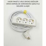 Viko 11 Metre 3'lü Priz Uzatma Ara Kablo Seyyar - Beyaz