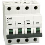 Viko 6VTB-4C32 Trifaze Nötr Kesmeli 4X32A C Tipi Otomatik Sigorta 6ka - 32 A