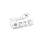 Viko 90113202 Multi-Led Beyaz Topraklıkablolu Çocuk Korumalı 2 mt İkili Grup Priz