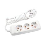 Viko 90113301 Multi-Led Beyaz Topraklı Kablolu Çocuk Korumalı 1 mt Üçlü Grup Priz