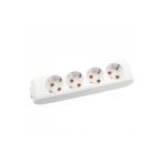 Viko 90113400 Multi-Led Topraklı Çocuk Korumalı Klemensli Beyaz Dörtlü Grup Priz
