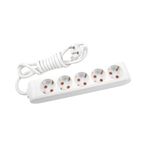Viko 90113505 Multi-Led Beyaz Topraklı Kablolu Çocuk Korumalı 5 mt Beşli Grup Priz