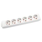 Viko 90113600 Topraklı Çocuk Korumalı Klemensli Multi-Let Beyaz Altılı Grup Priz