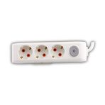 Viko 90117301 Multi-Led Beyaz Anahtarlı Topraklı Kablolu Çocuk Korumalı 1 mt Üçlü Grup Priz
