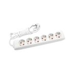 Viko 90117603 Multi-Led Beyaz Anahtarlı Topraklı Kablolu Çocuk Korumalı 3 mt Altılı Grup Priz