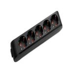Viko 90133503 Multi-Led Siyah Topraklı Kablolu Çocuk Korumalı 3 mt Beşli Grup Priz