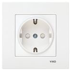 Viko 90967042 Karre Meridian Beyaz Çerçeve Hariç Çocuk Korumalı Topraklı Priz