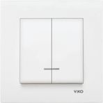 Viko 90967050 Karre Meridian Beyaz Işıklı Komütatör