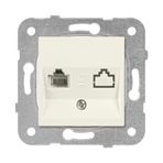 Viko 90967235 Meridian Karre Rj45 Cat5E Rj11 Çerçeve Hariç Düğme Kapak Mekanizmalı Krem Data-Nümeris Telefon Prizi