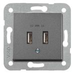 Viko 92605409 Artline Novella Füme Usb Şarj Prizi 5V 2A Çerçevesiz Duvar Anahtarı