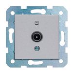 Viko 92605638 Novella Metalik Beyaz F Konnektörlü Geçişli 10 dB Uydu Prizi