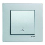 Viko Artline Novella Gümüş Light Yaylı Çerçeveli Anahtar