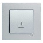 Viko Artline Novella/Trenda Işıklı Light Anahtarı Düğmesi Gümüş