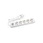 Viko Beşli Anahtarlı ( 5 Li) Grup Priz Özel 3X1,5 Mm Kablo Ile Seyyar Uzatma 03 Mt. Beyaz