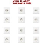 Viko Beyaz Priz-Viko Karre Priz (12 Adet)