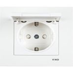 Viko By Panasonic 90967012 Karre Çerçevesiz Beyaz Çocuk Korumalı Kapaklı Topraklı Priz