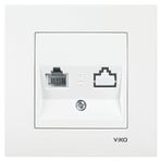 Viko By Panasonic 90967013 RJ11 Karre Çerçevesiz Beyaz Numeris Telefon Prizi