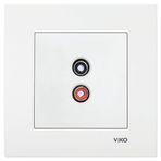 Viko By Panasonic 90967037 Karre Çerçevesiz Beyaz Müzik Yayın Hoparlör Prizi