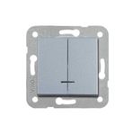 Viko By Panasonic 92605050 Mekanizma Hariç Novella/Trenda Gümüş Işıklı Komütatör Düğme