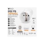 VİKO Dişi Fiş Topraklı 16A 250V Kablo Tipi Priz Güvenli Kullanım