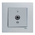Viko F Konnektörlü Geçişli 10Db Mek+Düğ/Kap. Çerçeve Hariç Rollina / Linnera Krem Uydu Prizi