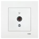 Viko F Konnektörlü Sonlu Çerçevesiz Karre Beyaz Uydu Prizi