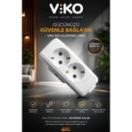VİKO İKİLİ KABLOSUZ GRUP PRİZ