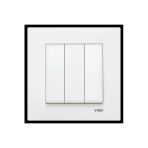 Viko KARRE-023 Çerçevesiz 3'lü Beyaz Anahtar