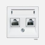 Viko Karre 55 Beyaz Etiketli Datave Numeris Cat6+Cat3