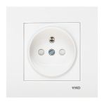 Viko Karre 90967245 Krem Çerçevesiz Ç.K. UPS Topraklı Priz