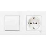 Viko Karre Beyaz Anahtar ve Topraklı Priz Set 2'li Set Modern Tasarım Yüksek Dayanıklılık