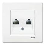 VİKO Karre Beyaz Data+Nümeris CAT5e+CAT3 A.Opp