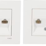 Viko Karre Beyaz DataNümeris Cat6Cat3 A.Opp 2li paket