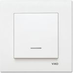 Viko Karre Beyaz Işıklı Anahtar Çerçeve Dahil 90967X19 Viko