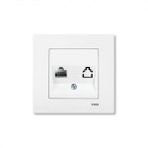 Viko Karre Beyaz Tekli Data rj45 Cat5e-cat6e Prizi Çerçeve Dahil