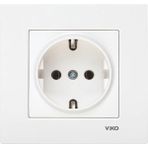 Viko Karre Beyaz Topraklı Priz Aksesuar Vidalı veya Vidasız Montaj Seçeneği