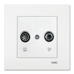 Viko Karre Beyaz TV SAT Geçişli 8dB