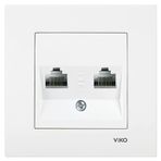 Viko Karre Ikili Data Prizi Beyaz (2 x RJ45 CAT5E) (Çerçevesiz) 90967X34 Viko
