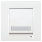 Viko Karre Işıklı Etiketli Zil Anahtarı - Beyaz (Çerçeve Hariç) 90967X27 Viko
