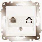 Viko Karre Krem 1*4 Telefon Priz Gri