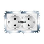 Viko Karre-Meridian Beyaz 2\'li Topraklı PRIZ-90967X56 (Çerçeve Hariç) Viko