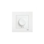 Viko Karre Rotatif Dimmer Ayarlı Işık Anahtarı Beyaz (Çerçeve Dahil)