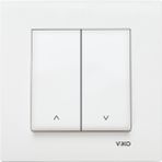 Viko Karre/Meridian Jaluzi Kumanda Anahtar Beyaz + Çerçeve